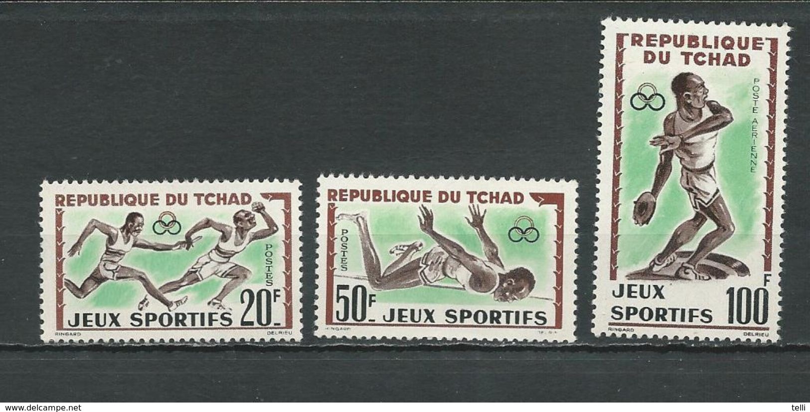 TCHAD  Scott 83-84, C8 Yvert 80-81, PA8 (3) **  Cote 6,50$ 1962 - Tchad (1960-...)