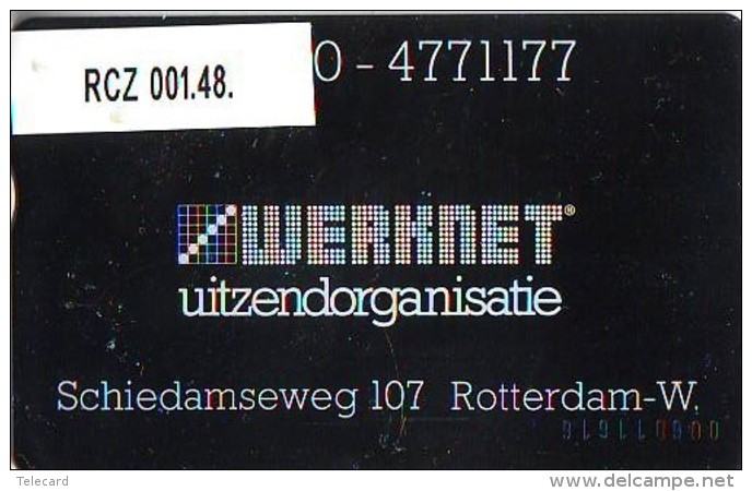 TELEFOONKAART LANDIS&amp;GYR  NEDERLAND * WERKNET RCZ-001.48 * R'DAM SCHIEDAMSEWEG * ONGEBRUIKT * OPLAGE 250 - Privé