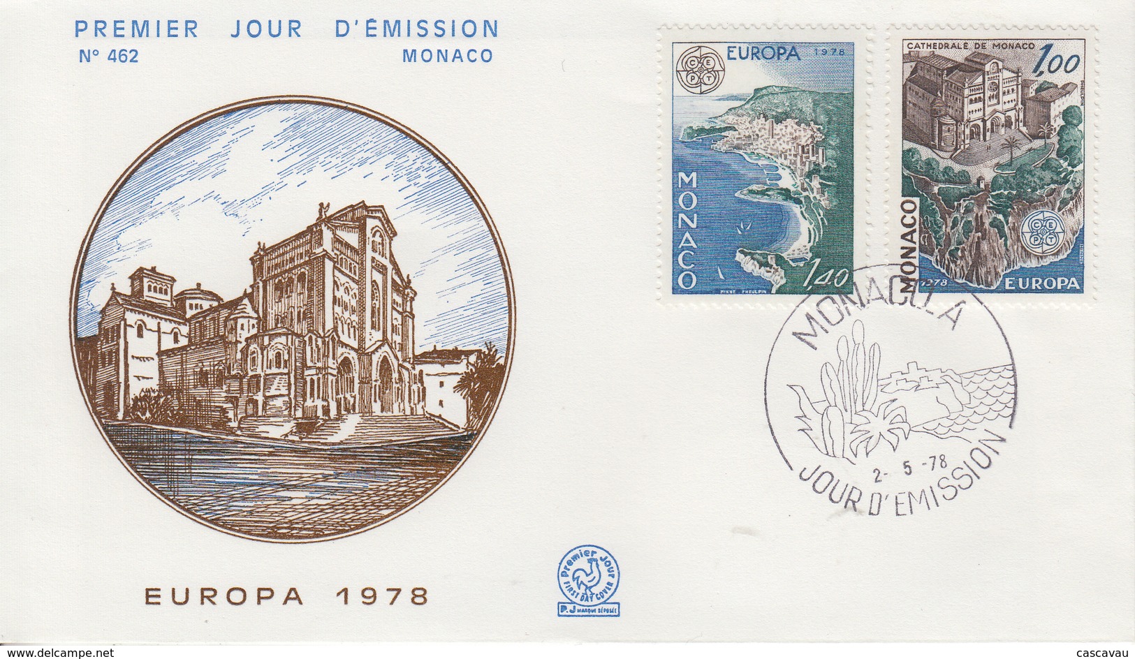 Enveloppe  FDC  1er  Jour   MONACO   Paire   EUROPA     1978 - 1978