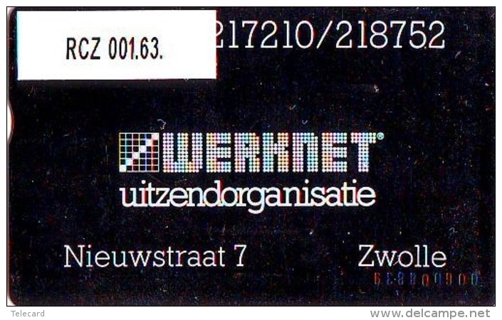 TELEFOONKAART LANDIS&amp;GYR  NEDERLAND * WERKNET RCZ-001.63 * ZWOLLE * OPLAGE 200 * C.w.  750,00 - Privadas