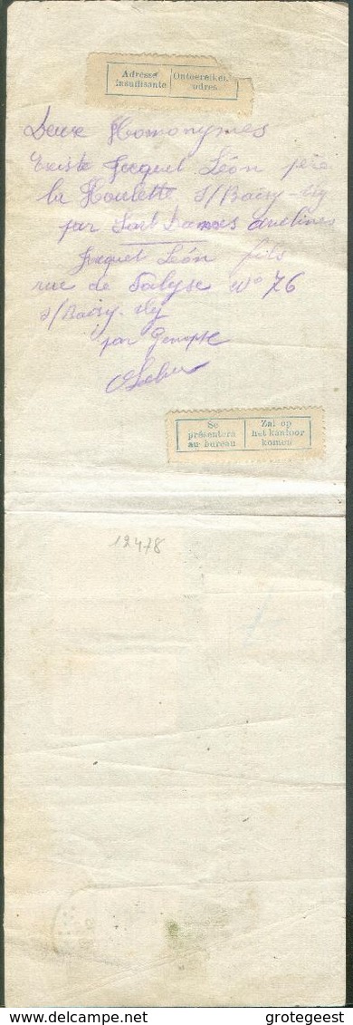 Effet De Commerce De L'Assurance Des Propriétaires Réunis Affranchi à 2Fr50 Dt 2x.25c. Cérès + Timbre Fiscal De 0.30 Obl - 1932 Ceres And Mercurius