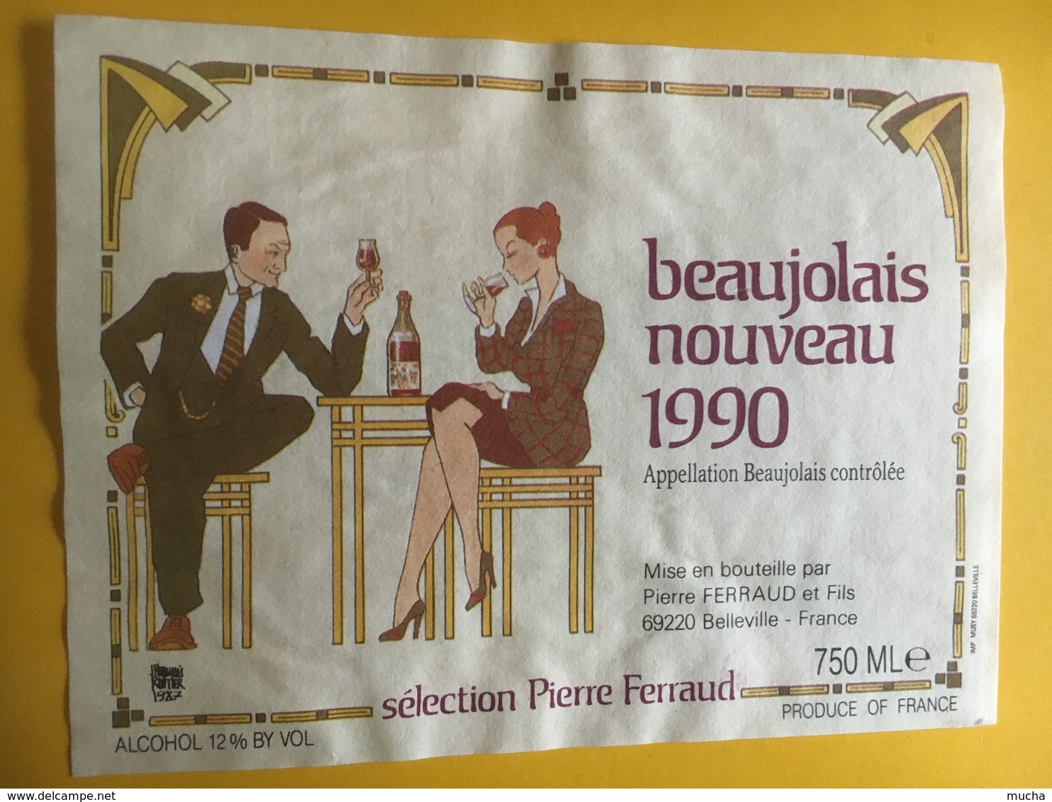 6562 - Beaujolais Nouveau 1990 Sélection Ferraud - Beaujolais