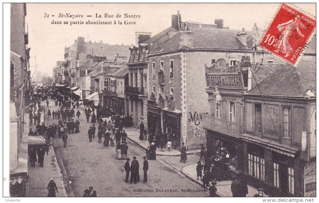 44 - Saint Nazaire - La Rue De Nantes Dans Sa Partie Aboutissant A La Gare - Saint Nazaire