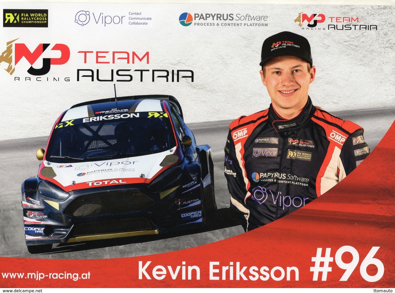 FIA World Rallycross Championship 2017  -  Kevin Eriksson  -  Ford Fiesta R5  -  Carte Promo - Rallyes