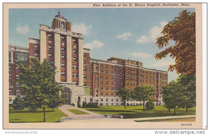 Minnesota Rochester New Addition Of St Marys Hospital Curteich - Rochester
