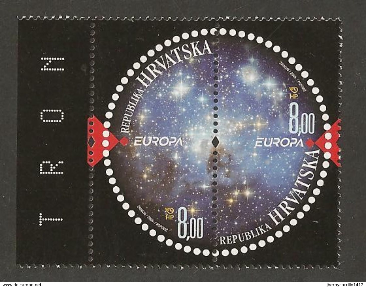 CROACIA / CROATIA / HRVATSKA - EUROPA 2009  - TEMA  "ASTRONOMIA" - SERIE De 2 V.  - DENTADA  (PERFORATED) - 2009