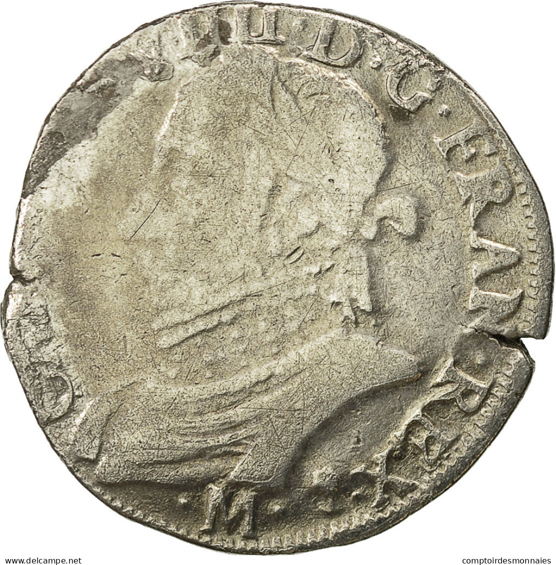 Monnaie, France, Charles IX, Teston, 1573, Toulouse, TB, Argent, Sombart:4604 - 1560-1574 Karl IX.