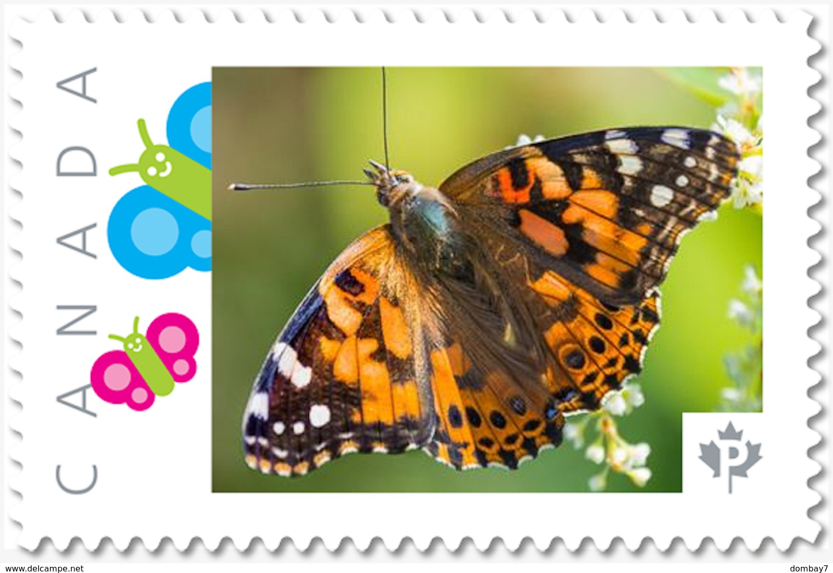 NEW!  BUTTERFLY Angel Top View Unique Picture Postage Stamp MNH Canada 2018 P18-01sn13 - Papillons