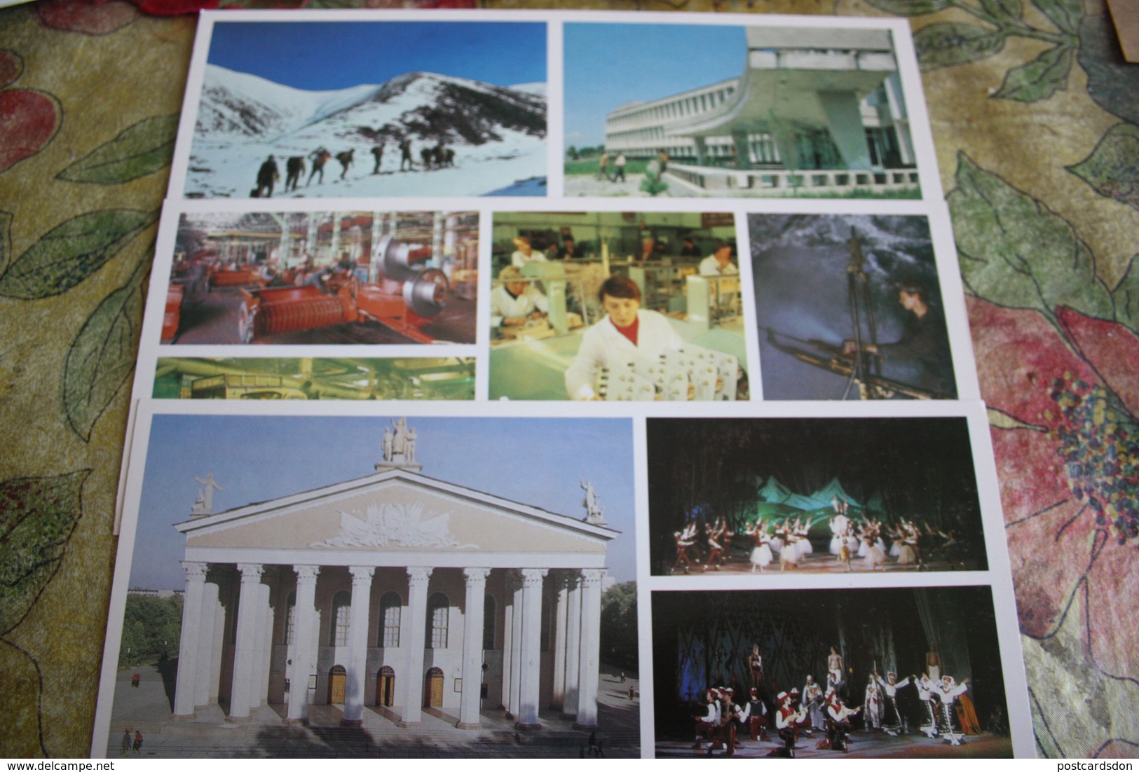 Kyrgyzstan.  About the country - rare old USSR postcard set - 25 PCs lot 1984