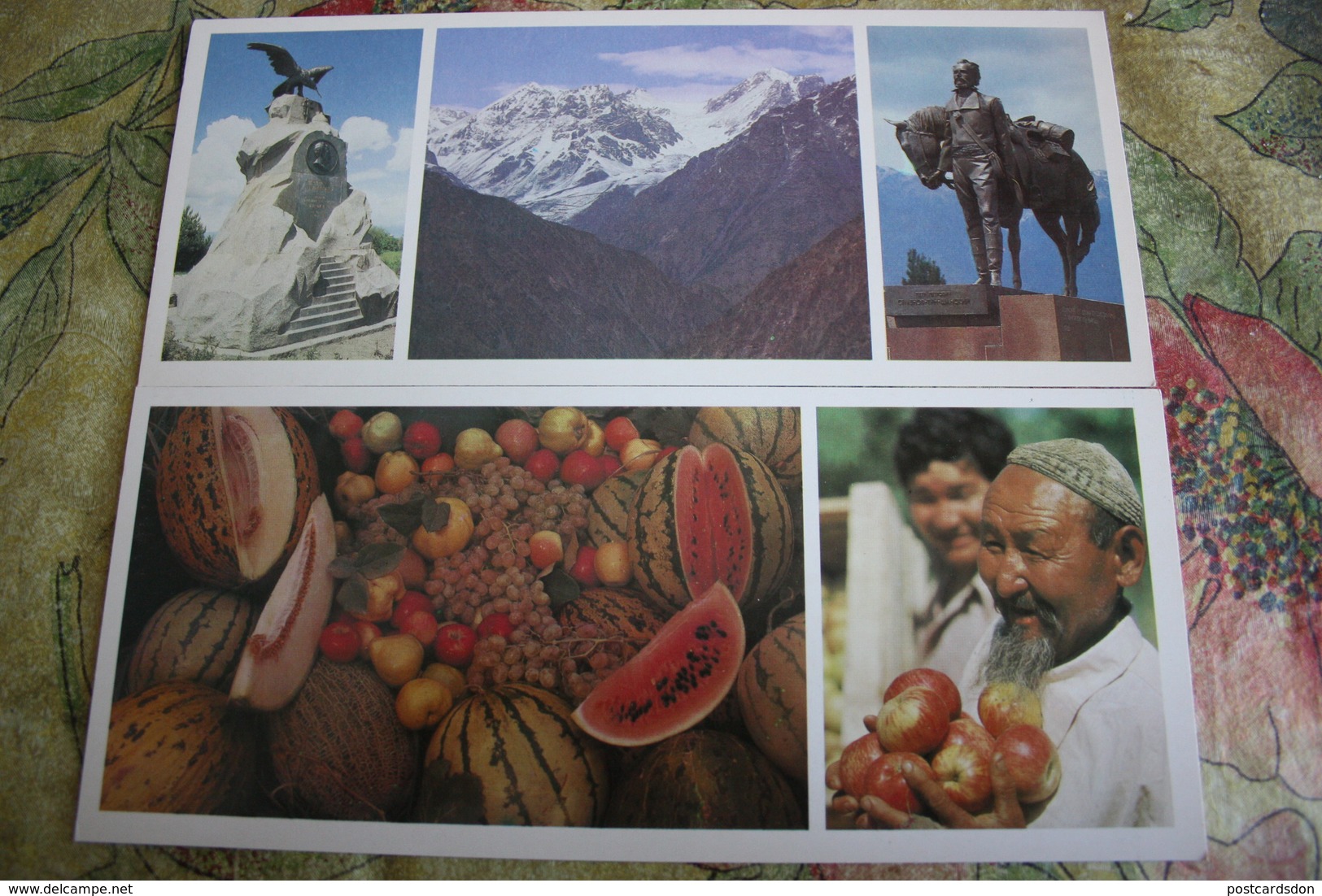 Kyrgyzstan.  About the country - rare old USSR postcard set - 25 PCs lot 1984