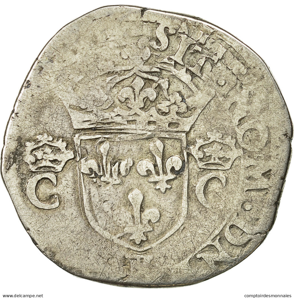 Monnaie, France, Charles IX, Teston, La Rochelle, B+, Argent, Sombart:4602 - 1560-1574 Charles IX