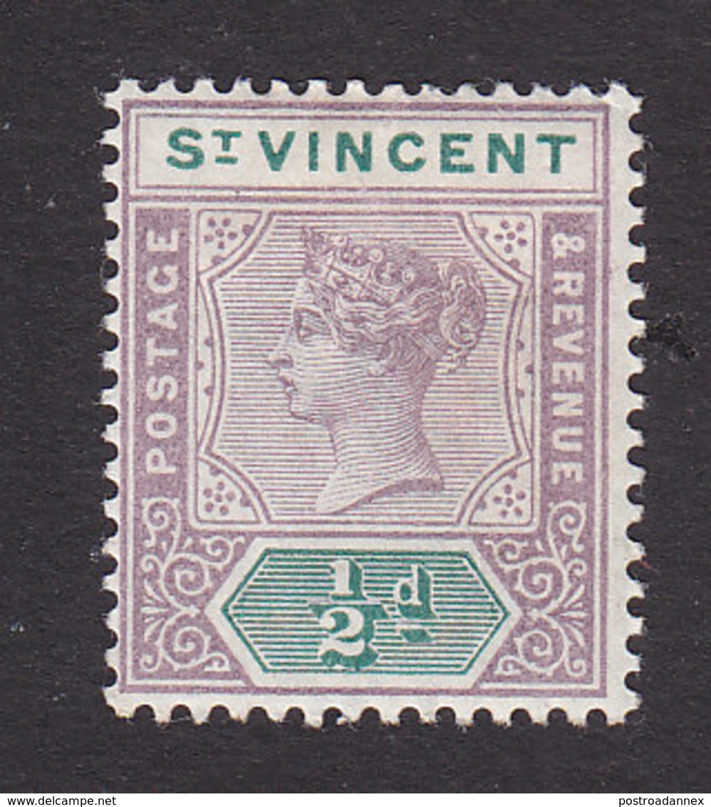 St Vincent, Scott #62, Mint Hinged, Victoria, Issued 1898 - St.Vincent (...-1979)