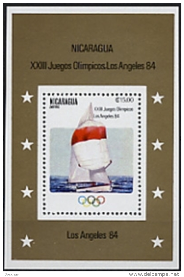 Nicaragua, 1983, Olympic Summer Games Los Angeles 1984, Sailing, MNH, Michel Block 147 - Nicaragua