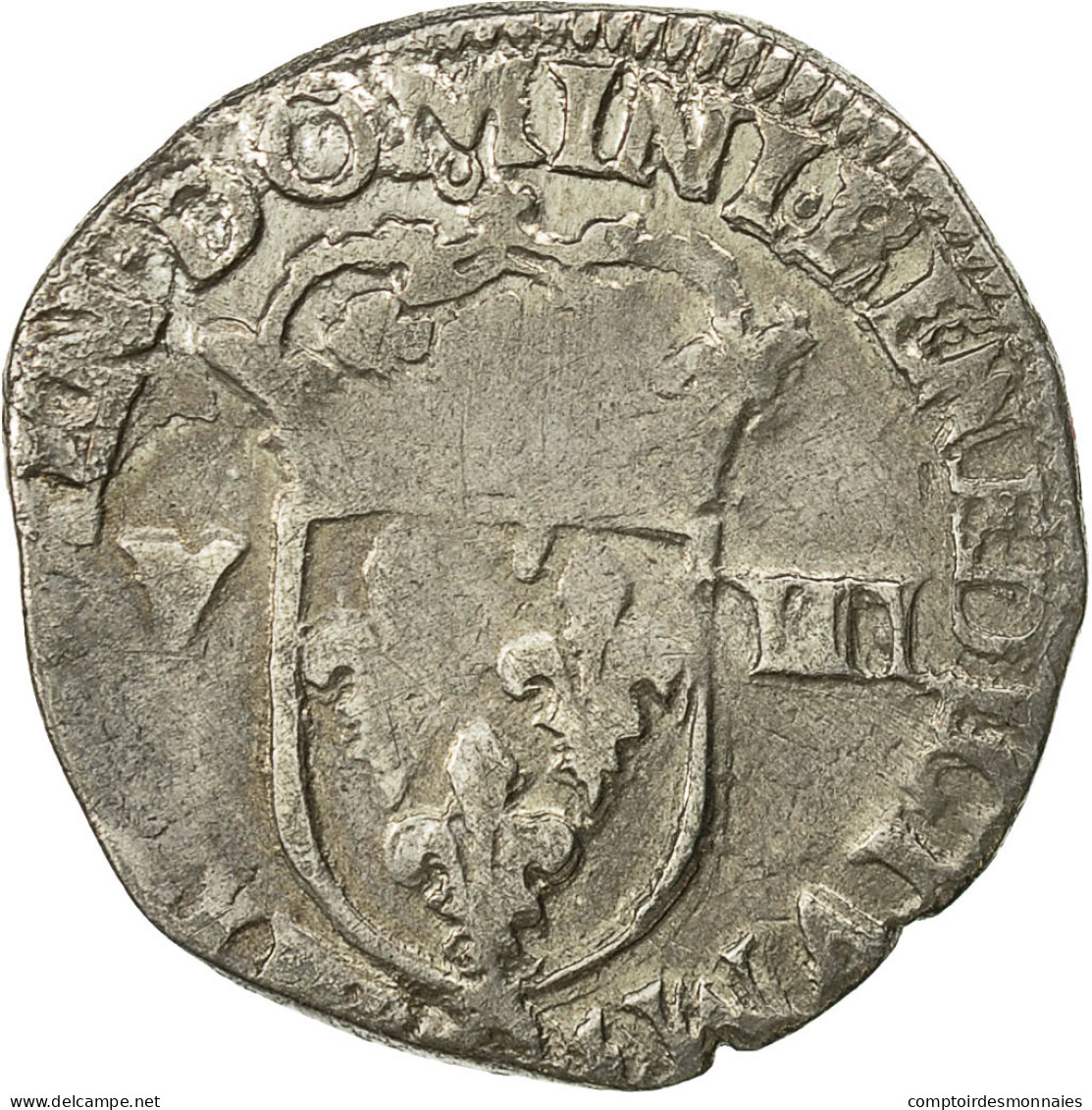 Monnaie, France, Henri IV, 1/8 Ecu, 1608, Rennes, TB+, Argent, Sombart:4688 - 1589-1610 Henri IV Le Vert-Galant