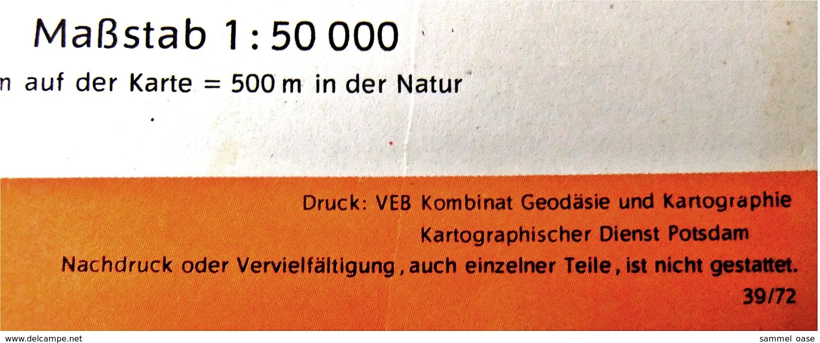 VEB Wanderkarte Rheinsberger Landschaft Mit Neuruppin - Fürstenberg  -  Ca. 56,5 X 63 Cm - Ca. 1972 - Sonstige & Ohne Zuordnung