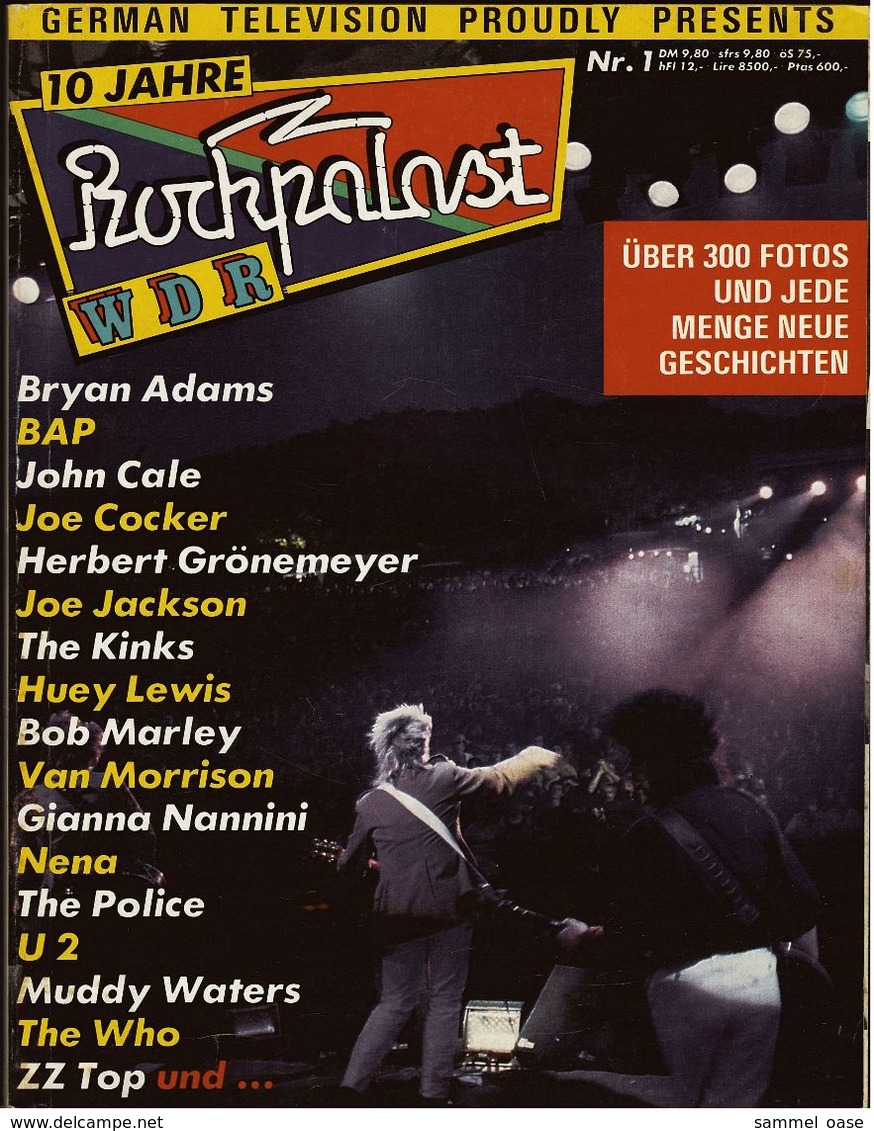 Magazin Von 1985 : 10 Jahre Rockpalast WDR Nr. 1 - Über 300 Fotos - Muziek