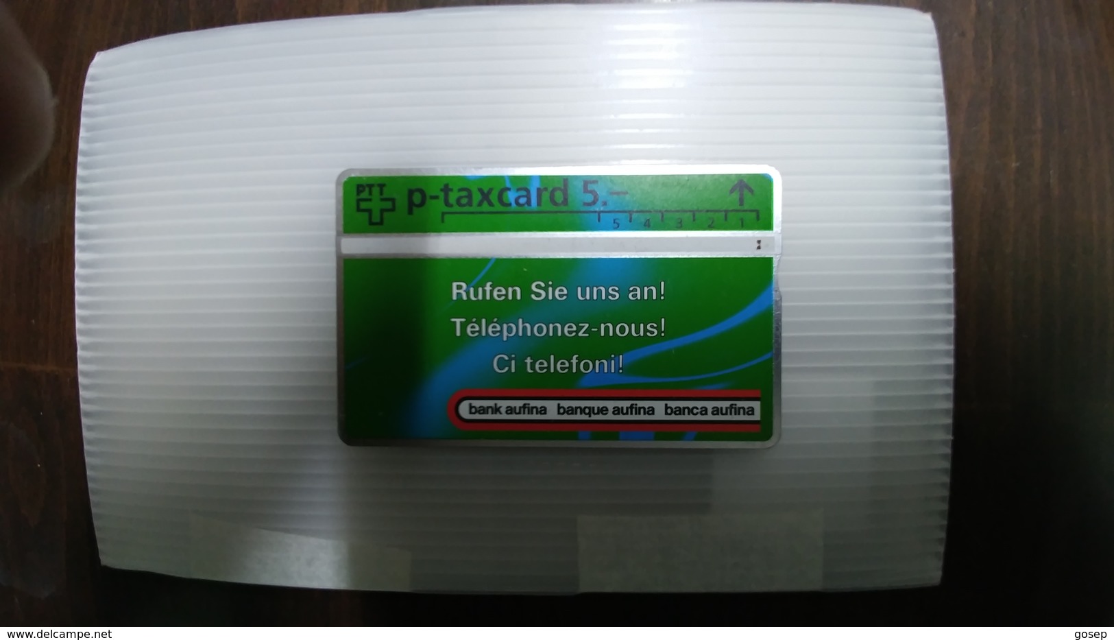 Switzerland-(kp95/2b)-bank Aufina-used-card-(508l)-(5chf)+1card Prepiad Free - Switzerland
