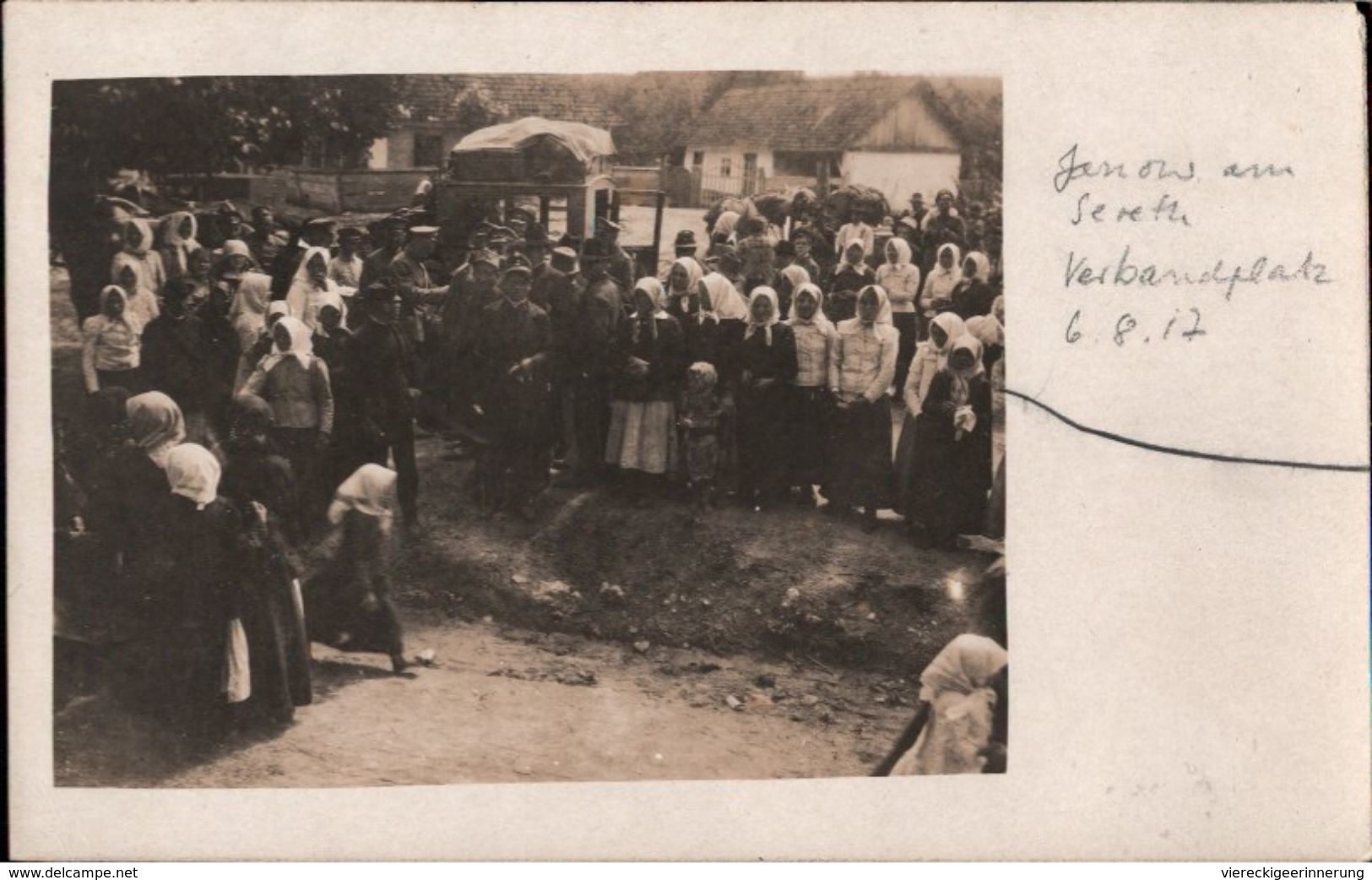 ! Alte Fotokarte 1917, Photo, Janow Am Fluß Sereth, 1. Weltkrieg, Ukraine, Rumänien ?, Verbandplatz - Ukraine