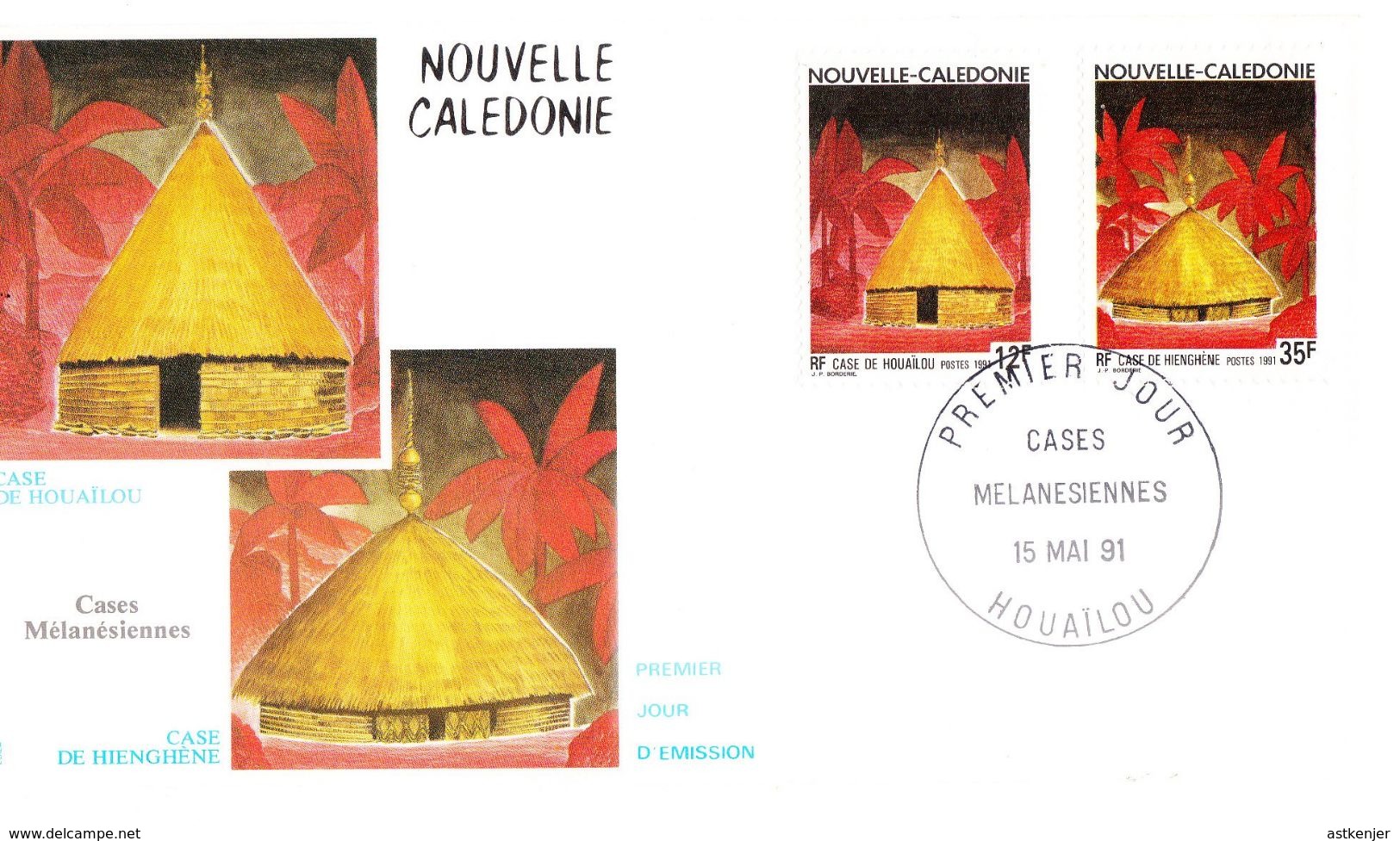 NOUVELLE CALEDONIE - FDC De 1991 N° 609 à 610 - Covers & Documents