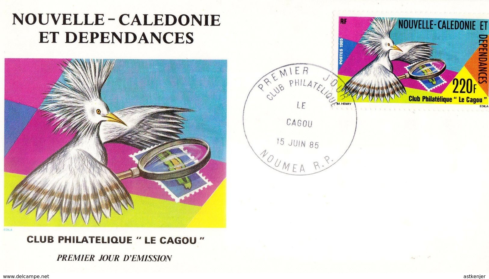 NOUVELLE CALEDONIE - FDC De 1985 N° 504 - Lettres & Documents