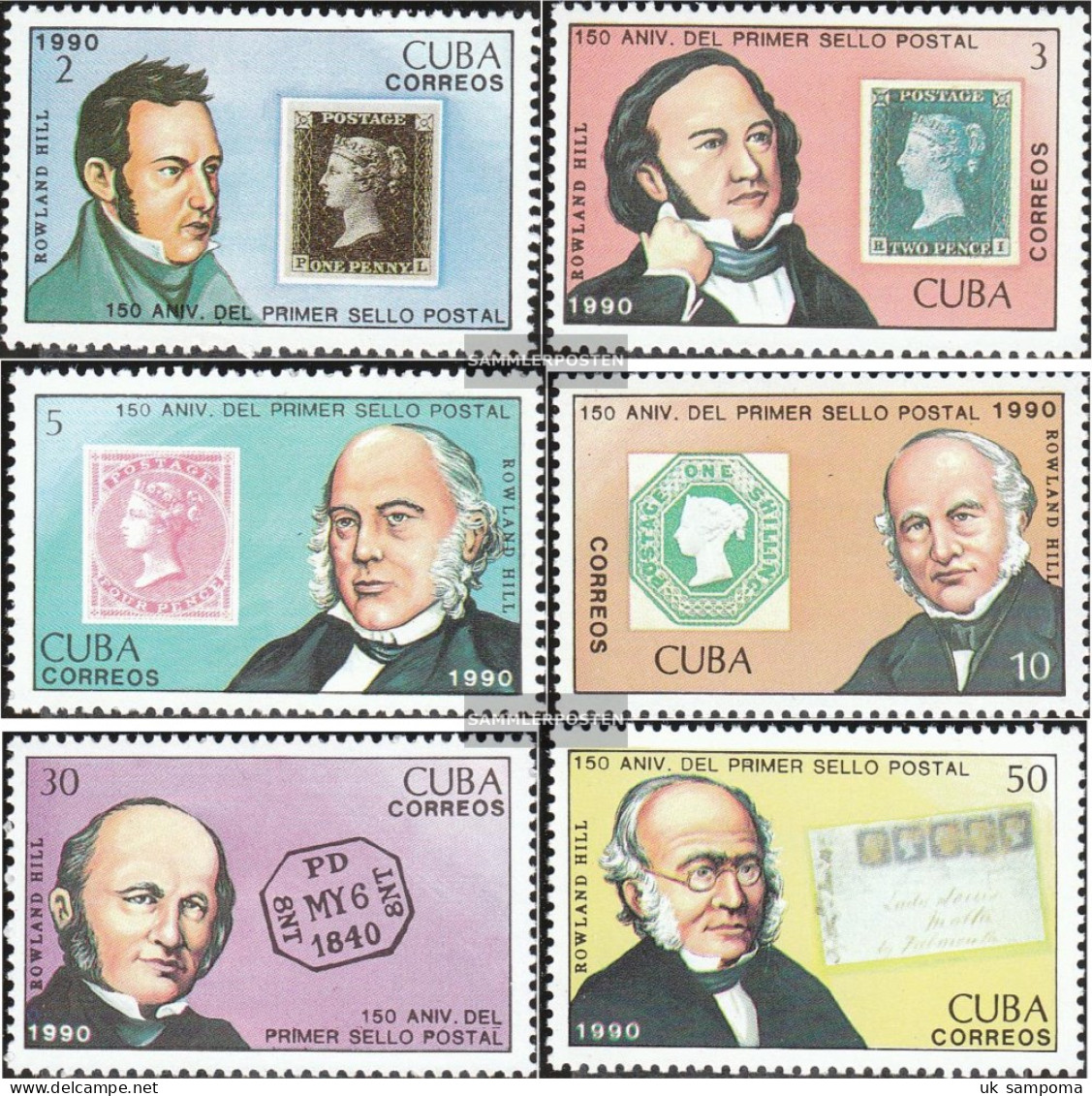 Cuba 3382-3387 (complete Issue) Unmounted Mint / Never Hinged 1990 150 Years Stamps - Unused Stamps