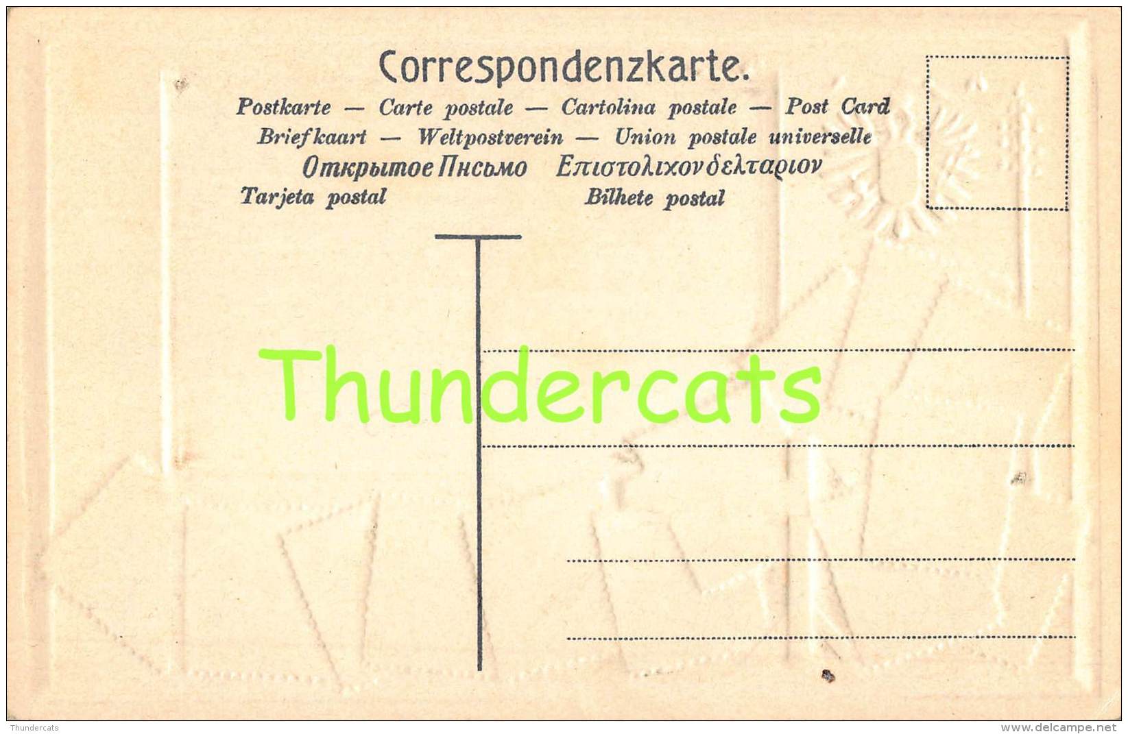 CPA EN RELIEF GAUFREE LE  LANGAGE DES TIMBRES AUTRICHE AUSTRIA OTTMAR ZIEHER - Timbres (représentations)