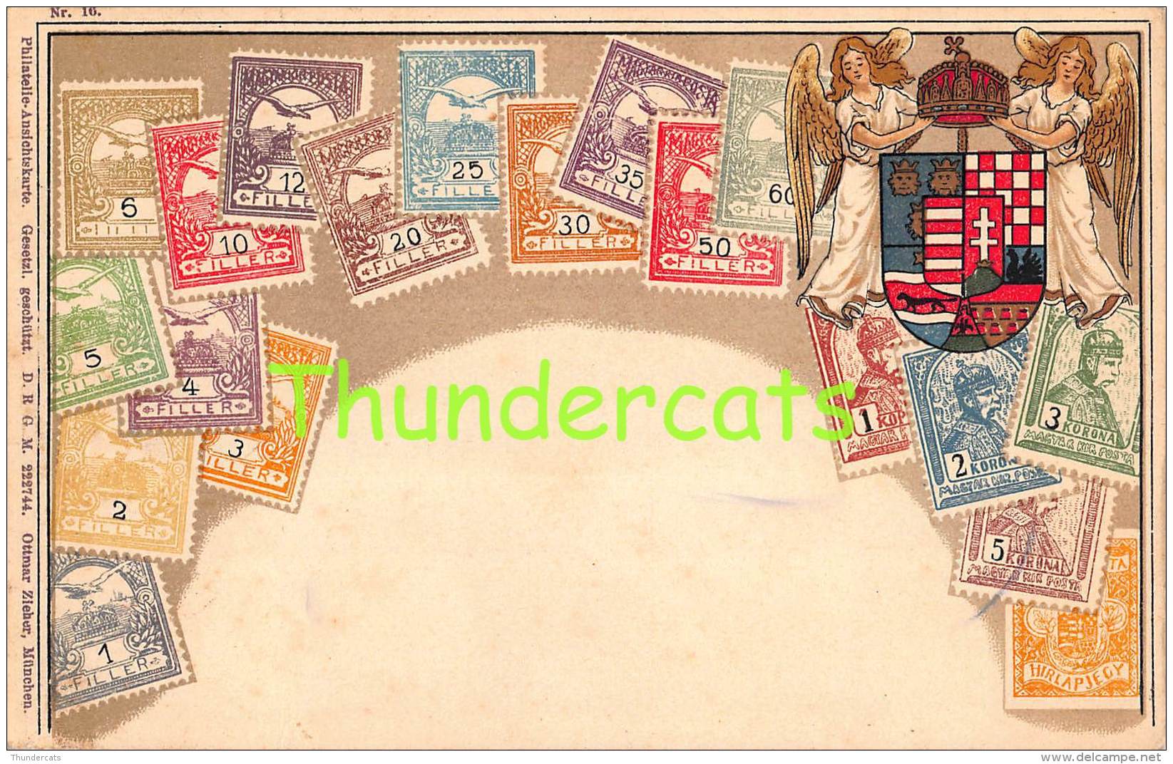 CPA  LE  LANGAGE DES TIMBRES STAMPS  OTTMAR ZIEHER HUNGARY HONGRIE HUNGARIA - Timbres (représentations)