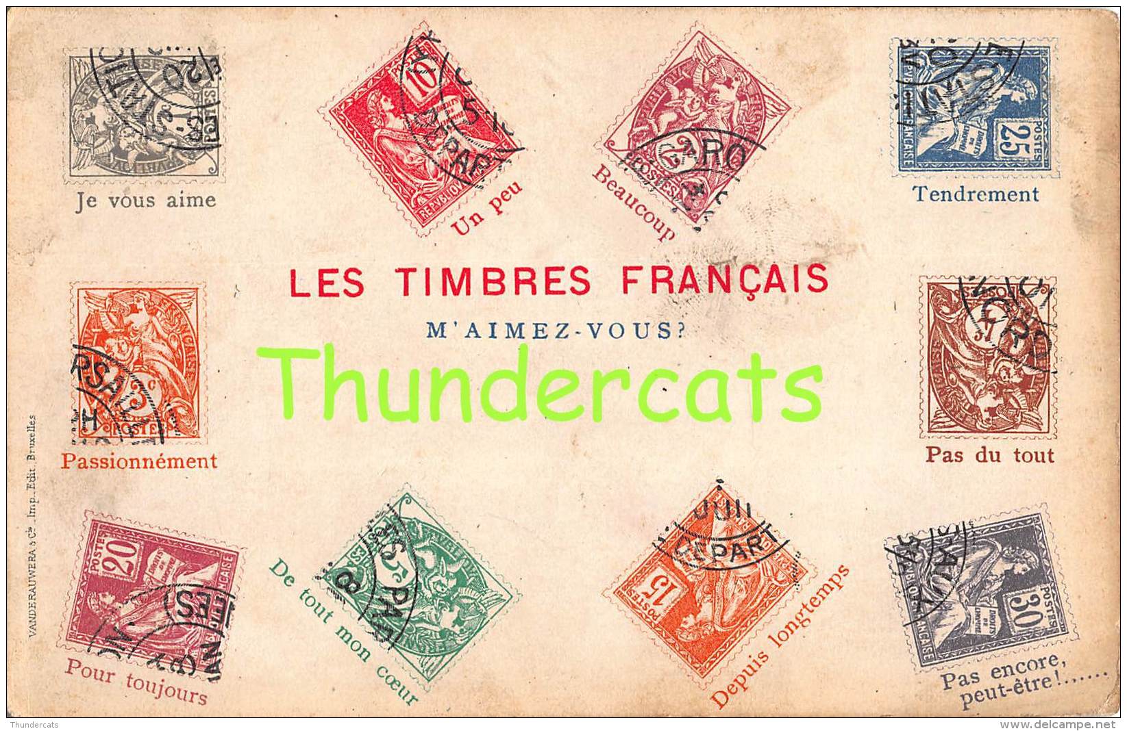 CPA  LE  LANGAGE DES TIMBRES STAMPS LES TIMBRES FRANCAIS FRANCE  VANDERAUWERA - Timbres (représentations)