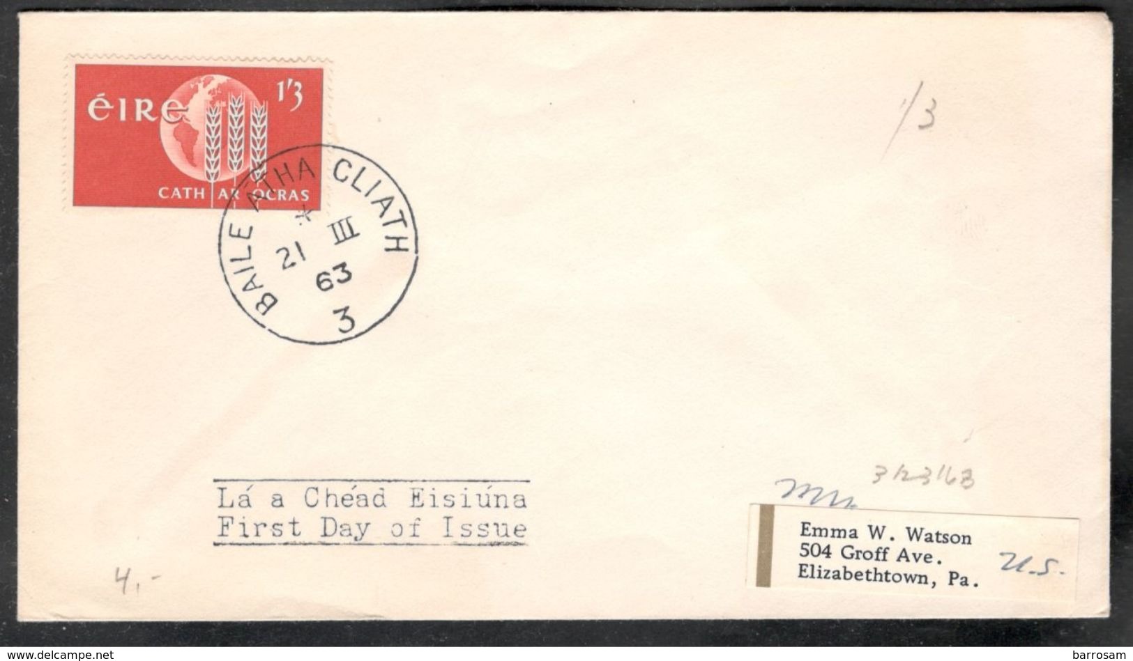 Ireland1963: Michel 158FDC Cat.Value $8+ - FDC