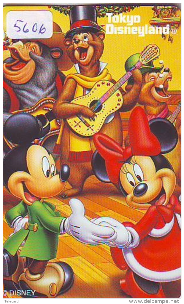 Télécarte Japon / 110-208838 - DISNEY - Disneyland Mickey Minnie Musique Guitare Ours (5606 Japan Phonecard Telefonkarte - Disney