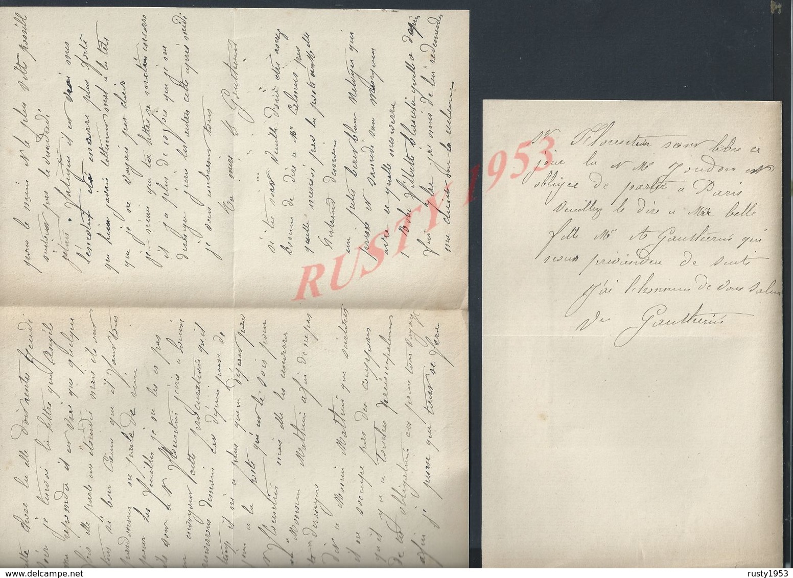 2 LETTRES ECRITE EN 1898 BRUSSON ? : - Manuscripts