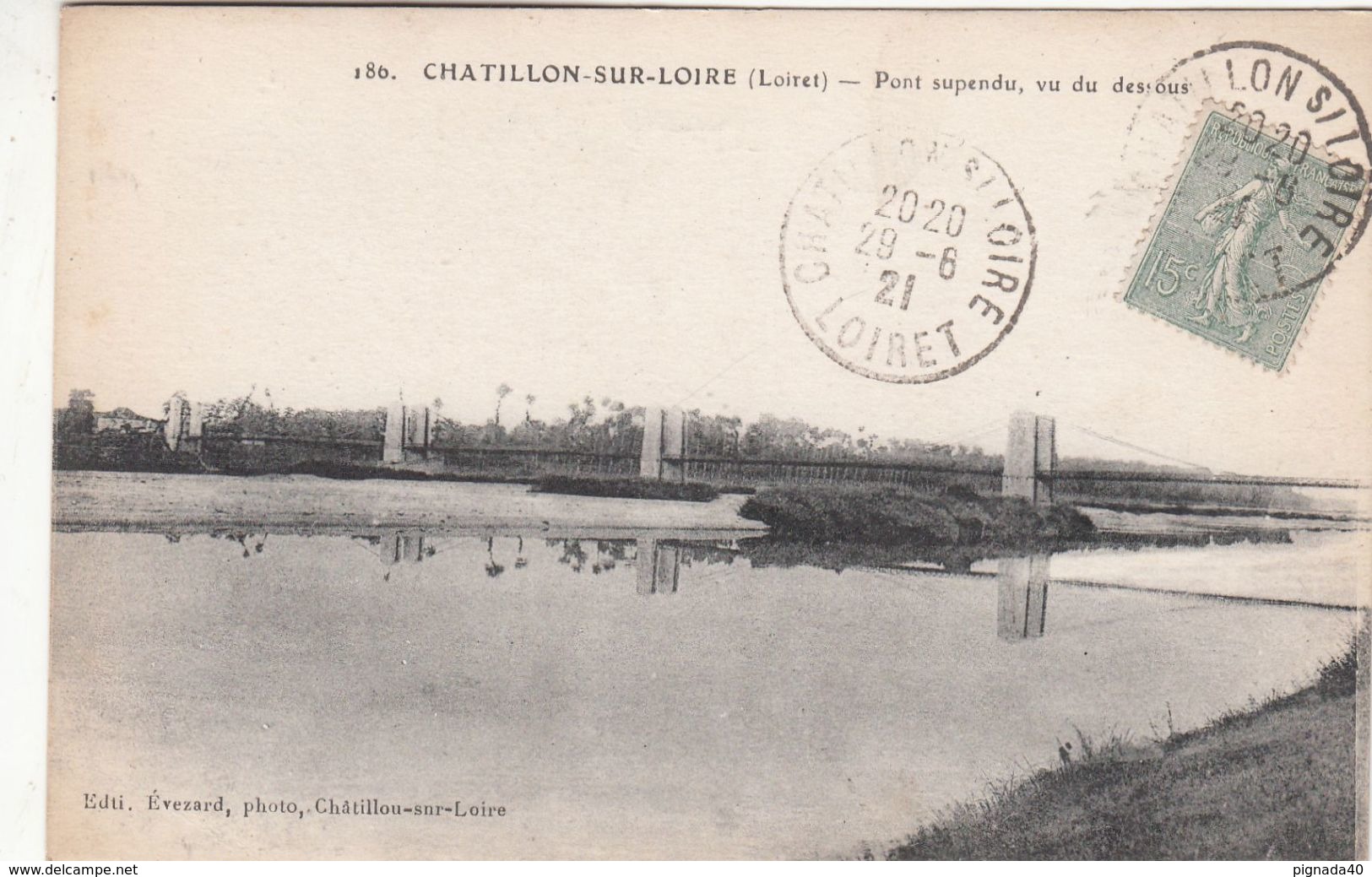 Cp , 45 , CHATILLON-sur-LOIRE , Pont Suspendu, Vu Du Dessous - Chatillon Sur Loire