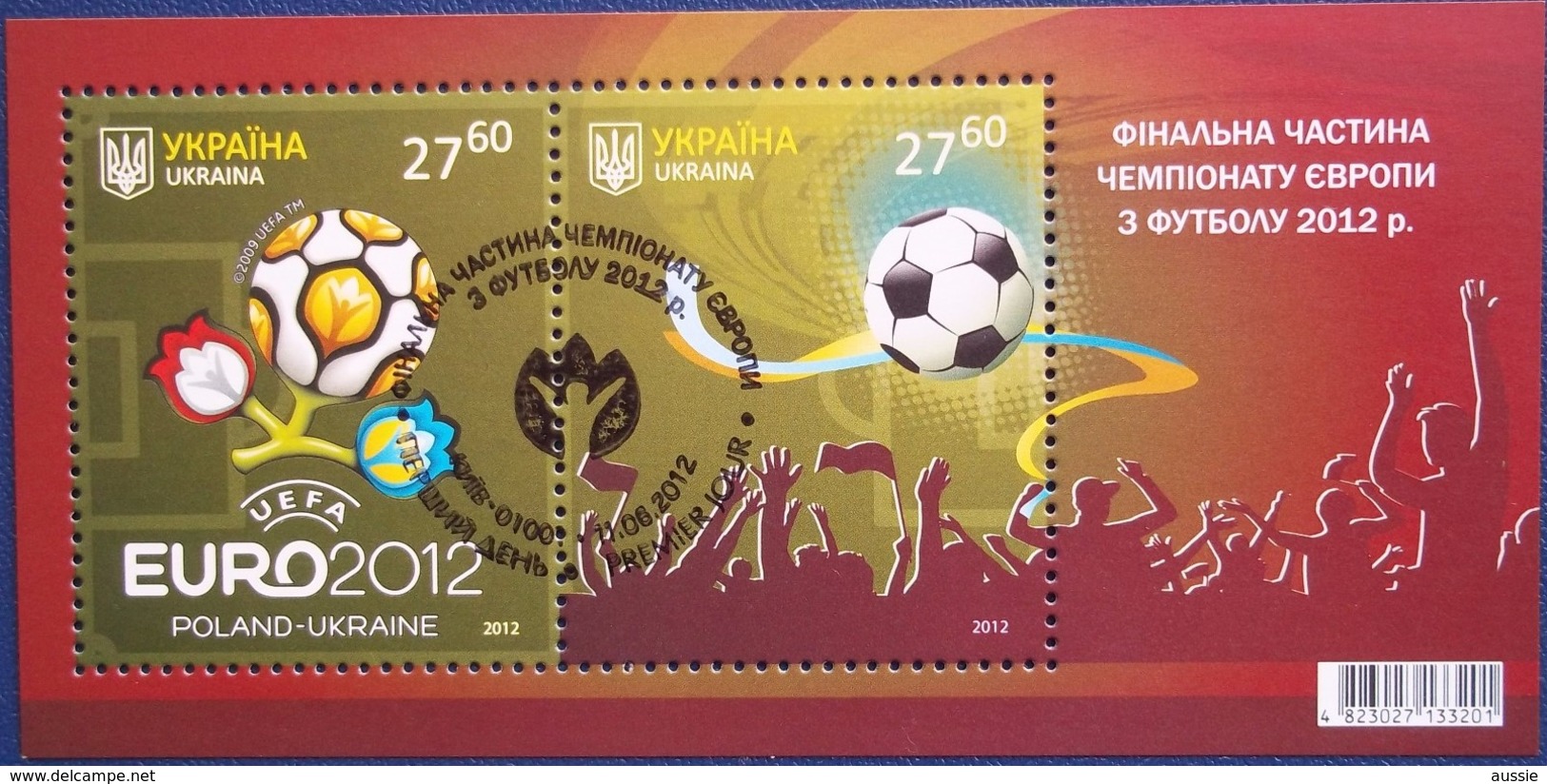 Oekraine Ukraine 2012 Yvertn° Bloc 84 (°) Oblitéré Used Cote 33,70 Euro Sport Football Voetbal - Ukraine