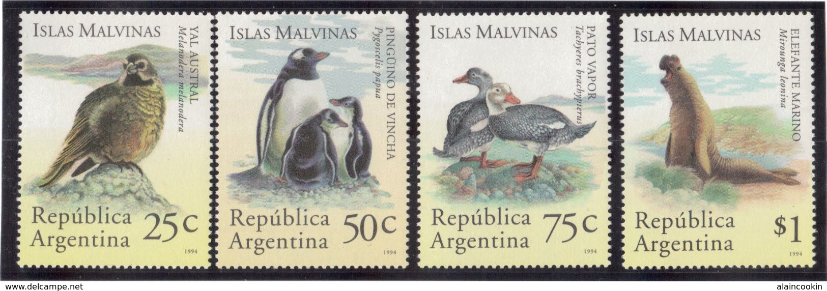 CP4 - Argentine.  1849/1852 Neufs ** De 1994. Faune Polaire. - Neufs