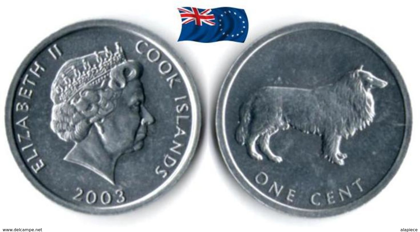 Cook Island - 1 Cent 2003 (UNC - Collie) - Cook