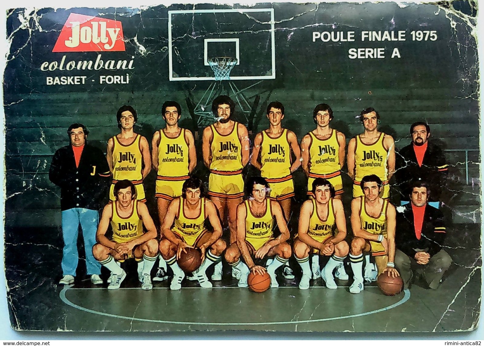 Cartolina Basket Forlì - Jolly Colombani - 1975 (Condizioni Non Ottimali) - Pallacanestro