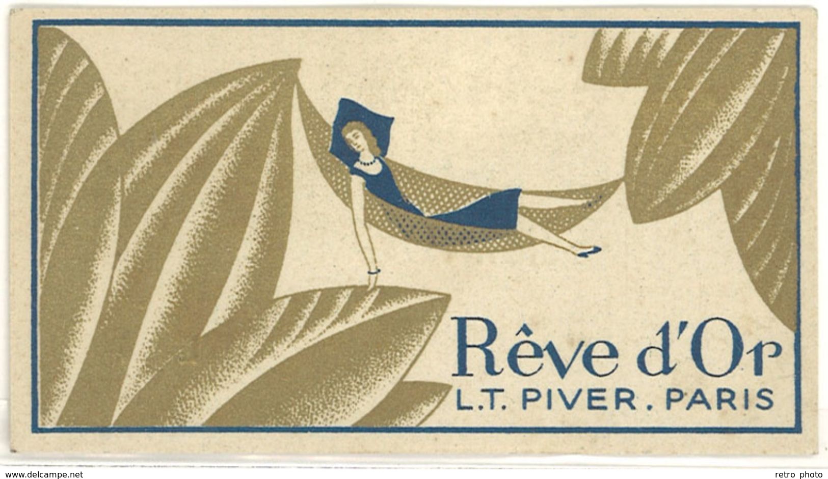 Carte Parfumée Rêve D’Or L.T. Piver, Paris, Pub Maclas - Anciennes (jusque 1960)