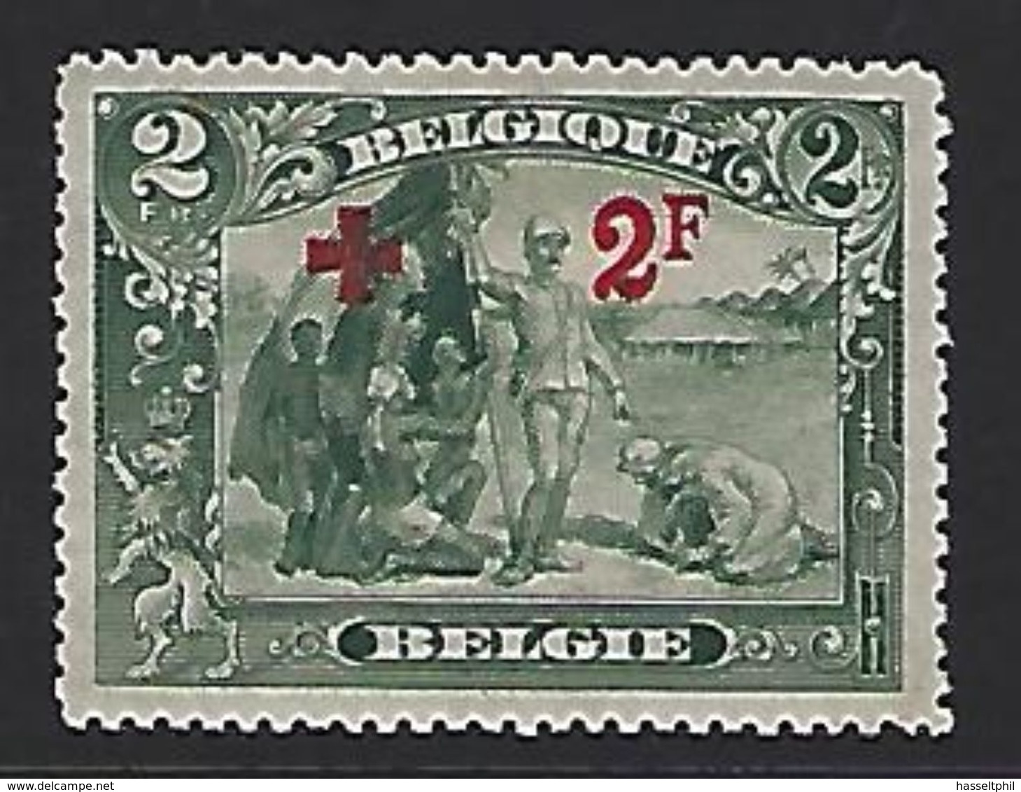 BELGIQUE - BELGIE 161 Met Plakker - Avec Charniere - 1918 - 1914-1915 Croce Rossa