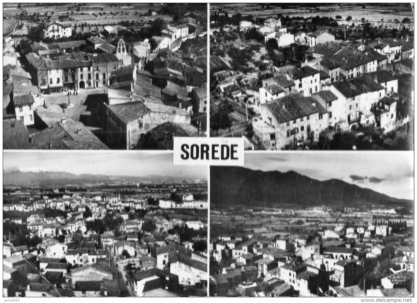 Sorede Mairie Et Vue Generale 1958 (LOT RA) - Autres & Non Classés