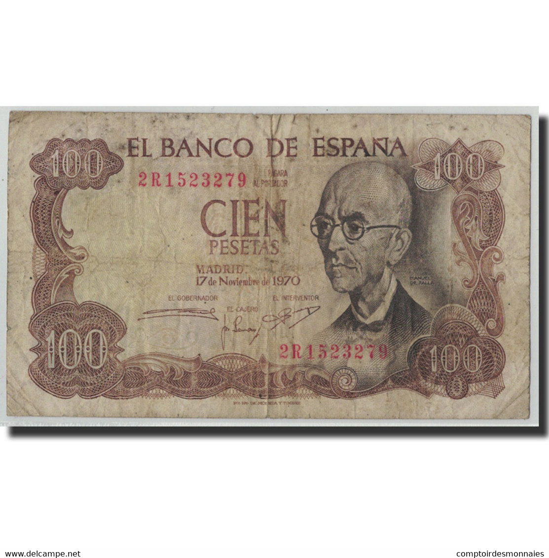 Billet, Espagne, 100 Pesetas, 1970, 1970-11-17, KM:152a, B - 100 Pesetas