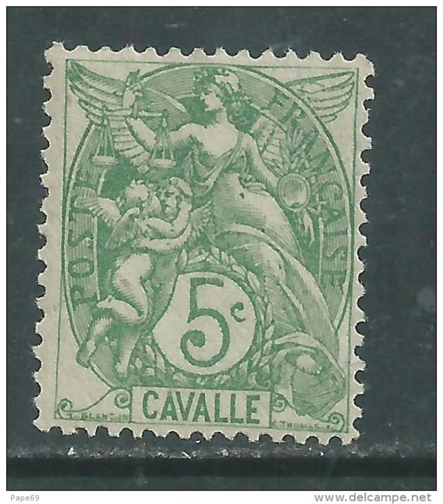 Cavalle N° 10  XX 5 C. Vert-jaune Sans Charnière, TB - Unused Stamps