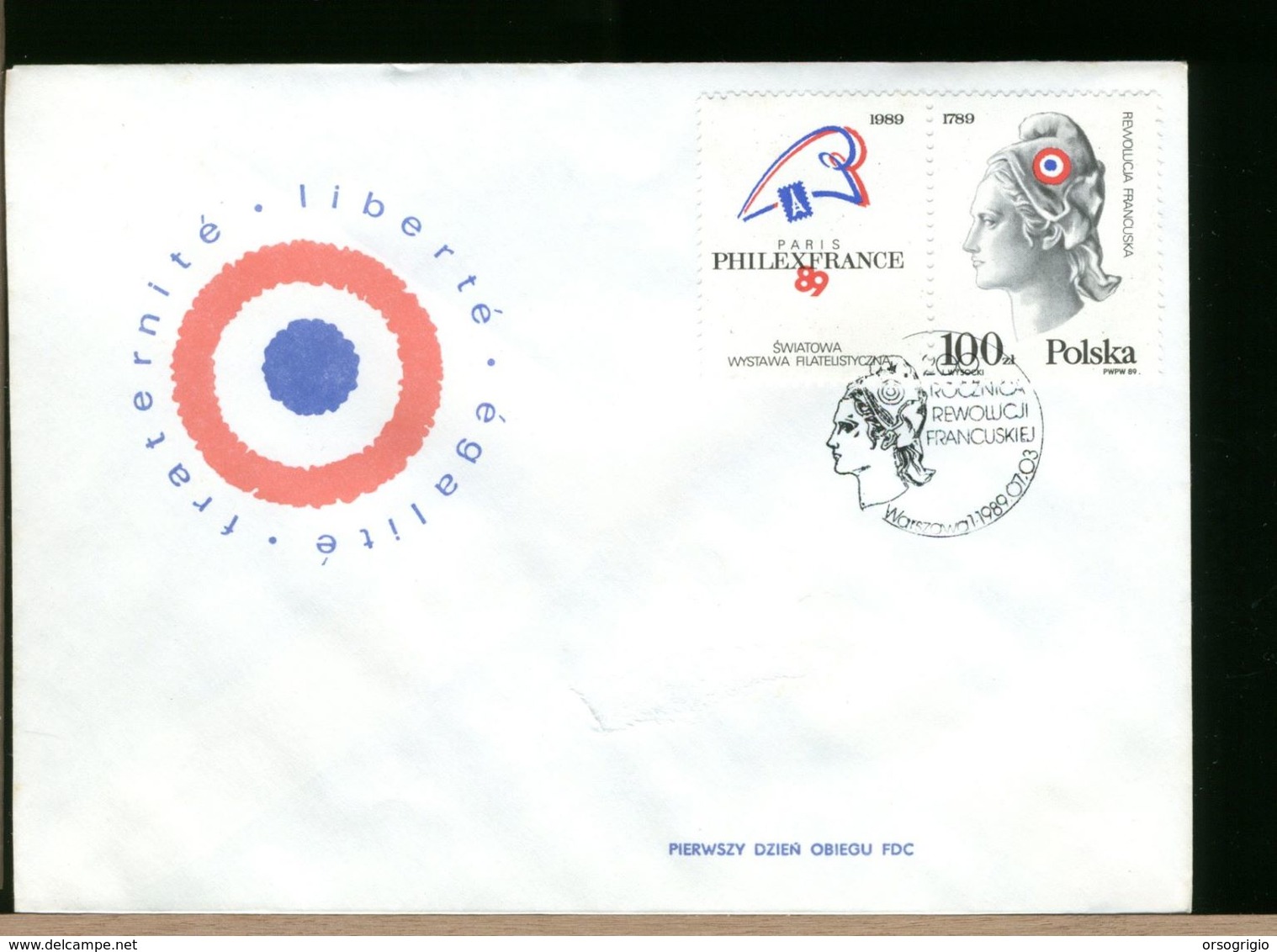 POLSKA - FDC - 1989 - PHILEXFRANCE - MARIANNA - FDC