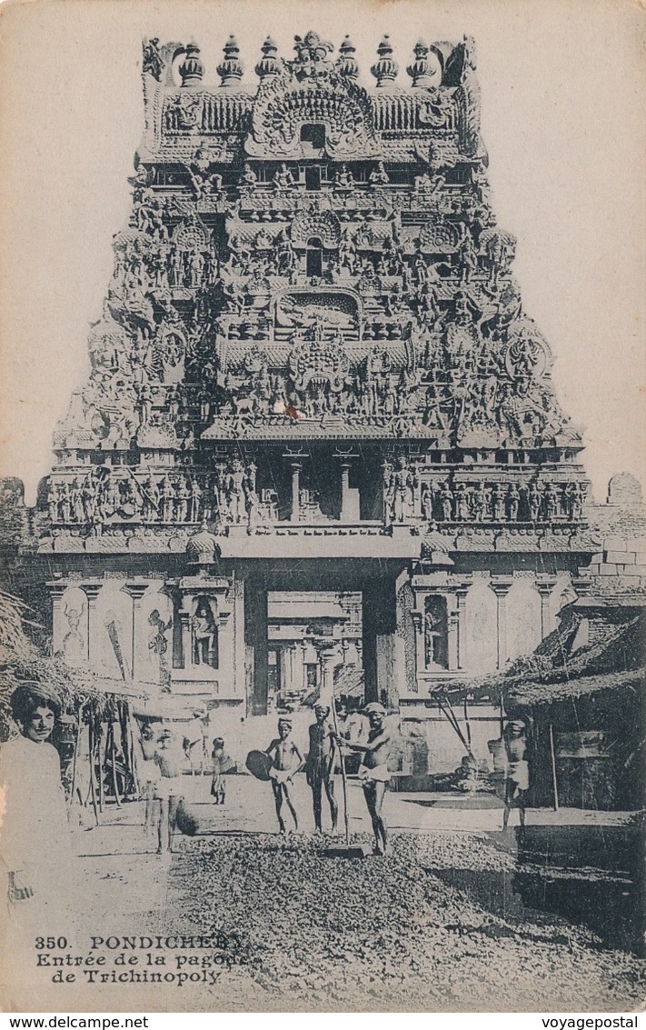 Carte Postale Entrée De La Pagode De Trichinopoly Messageries Maritimes - India