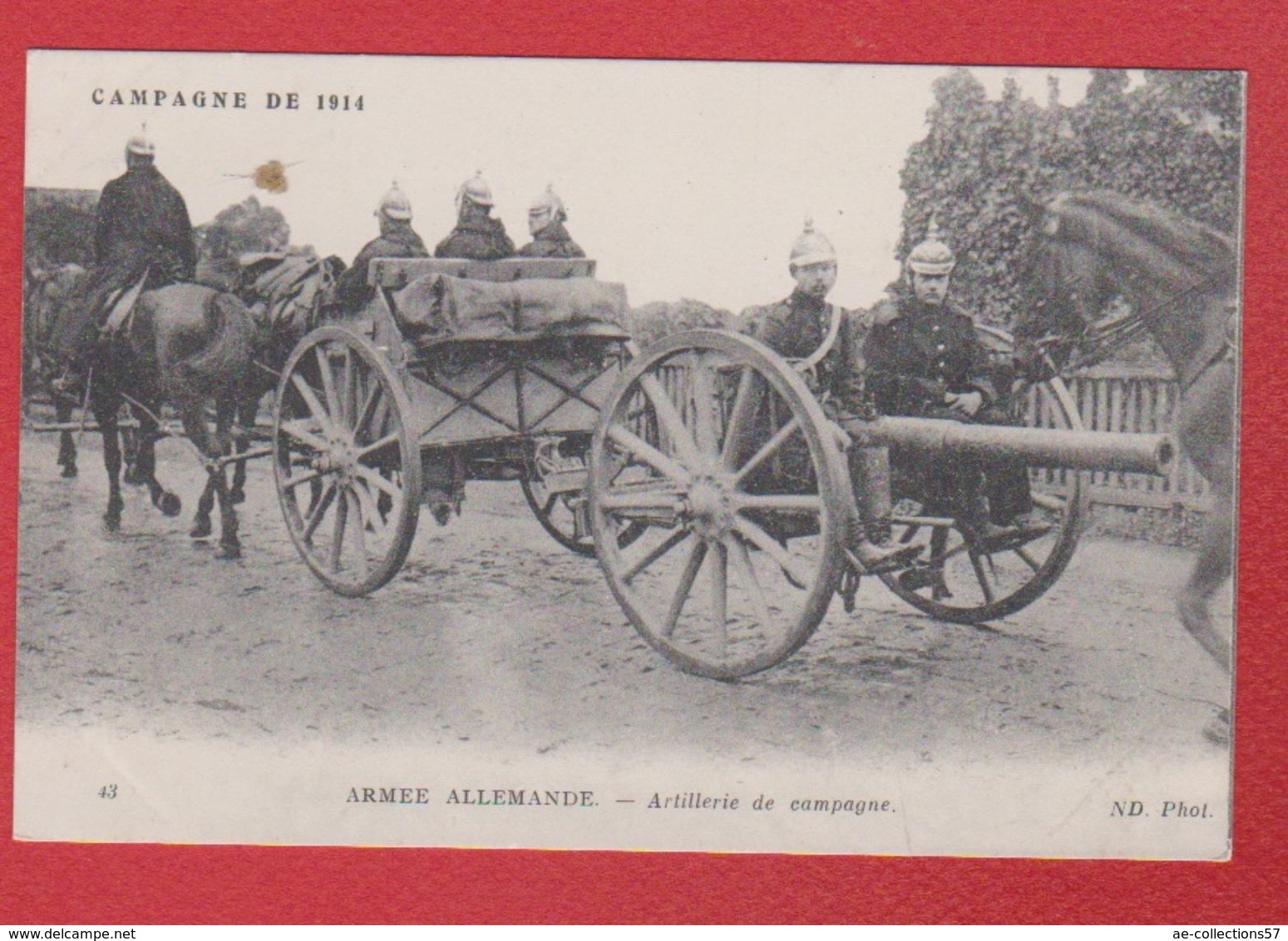 Armée Allemande  -  Artillerie De Campagne - Ausrüstung