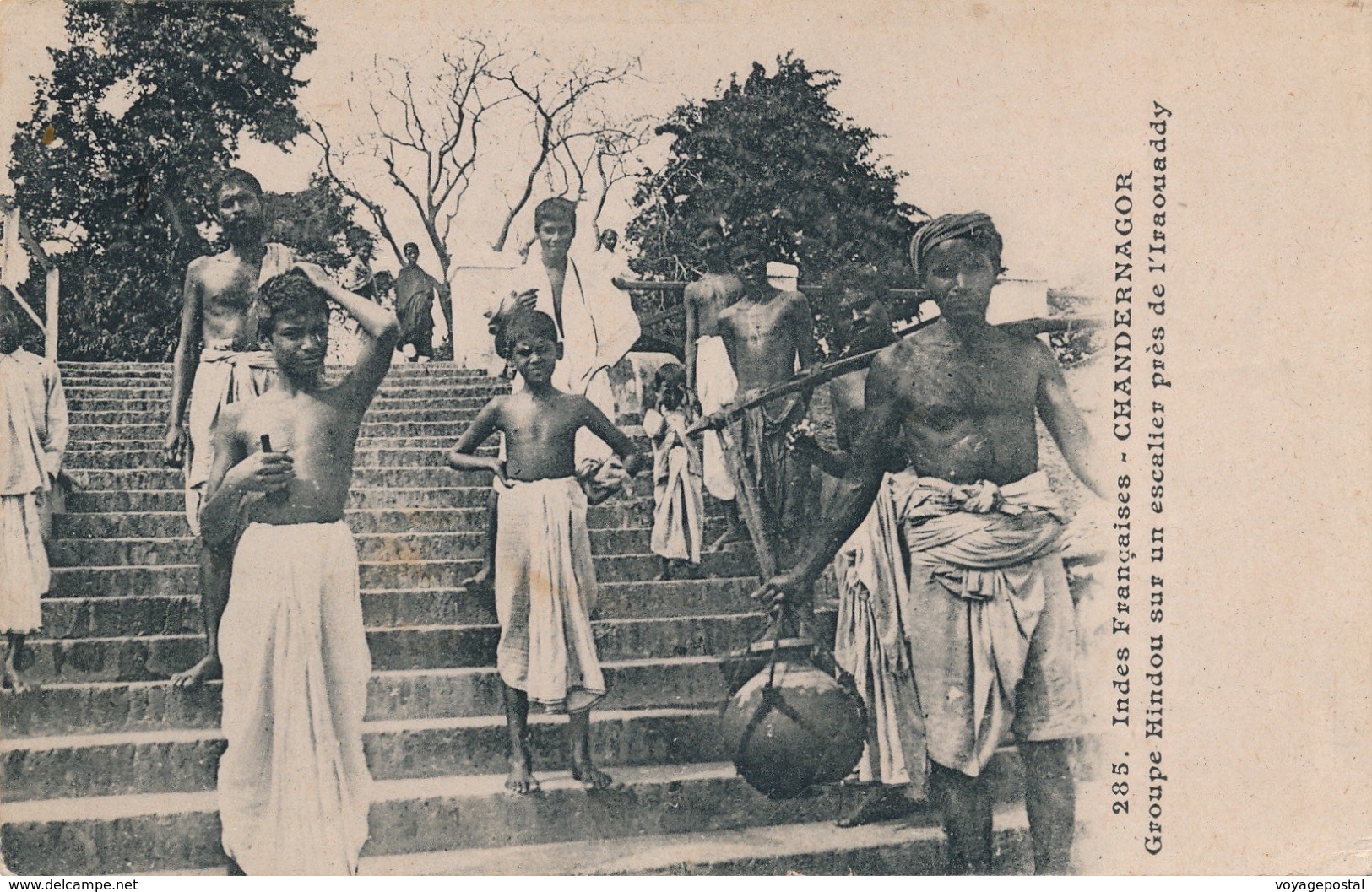 Carte Postale Chandernagor Groupe Hindou Près De L'Iraouaddy - India