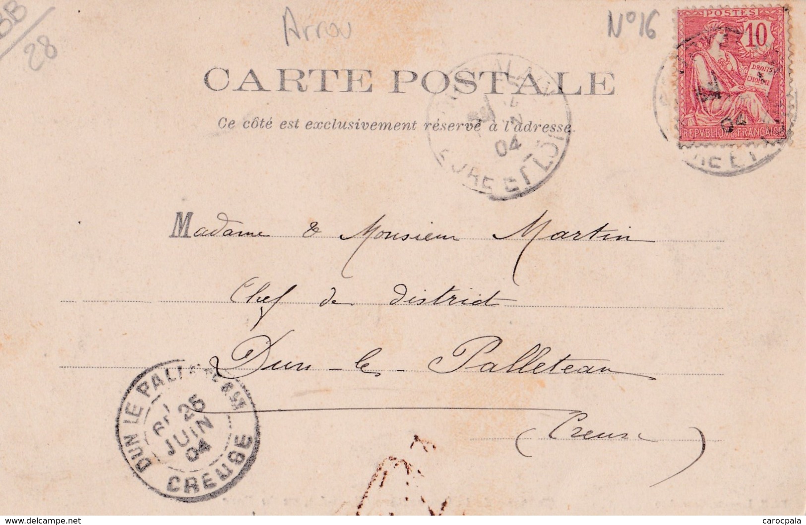 Carte 1904 CHATEAU DE LA BRUNETIERE / VU DU PARC / (ARROU ?) - Other & Unclassified