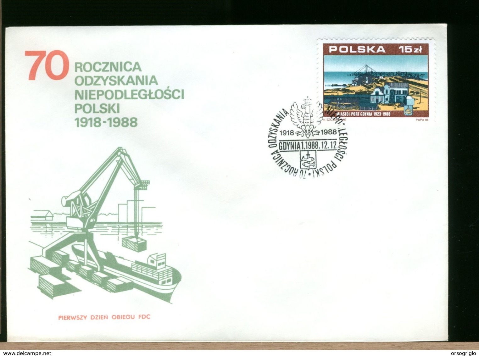 POLSKA - FDC - 1988 - PORT GDYNIA - FDC