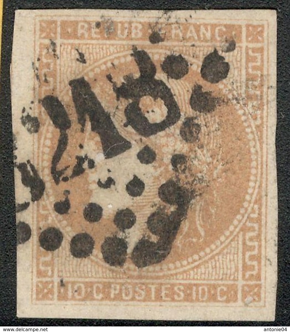France Yvert 43Ac Oblit. TB Sans Défaut  Grandes Marges Cote EUR 130+  (numéro Du Lot 342G) - 1870 Emission De Bordeaux