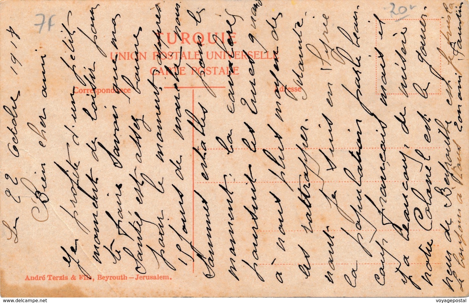 Carte Postale Beyrouth Eglise Des Capucins - Libanon