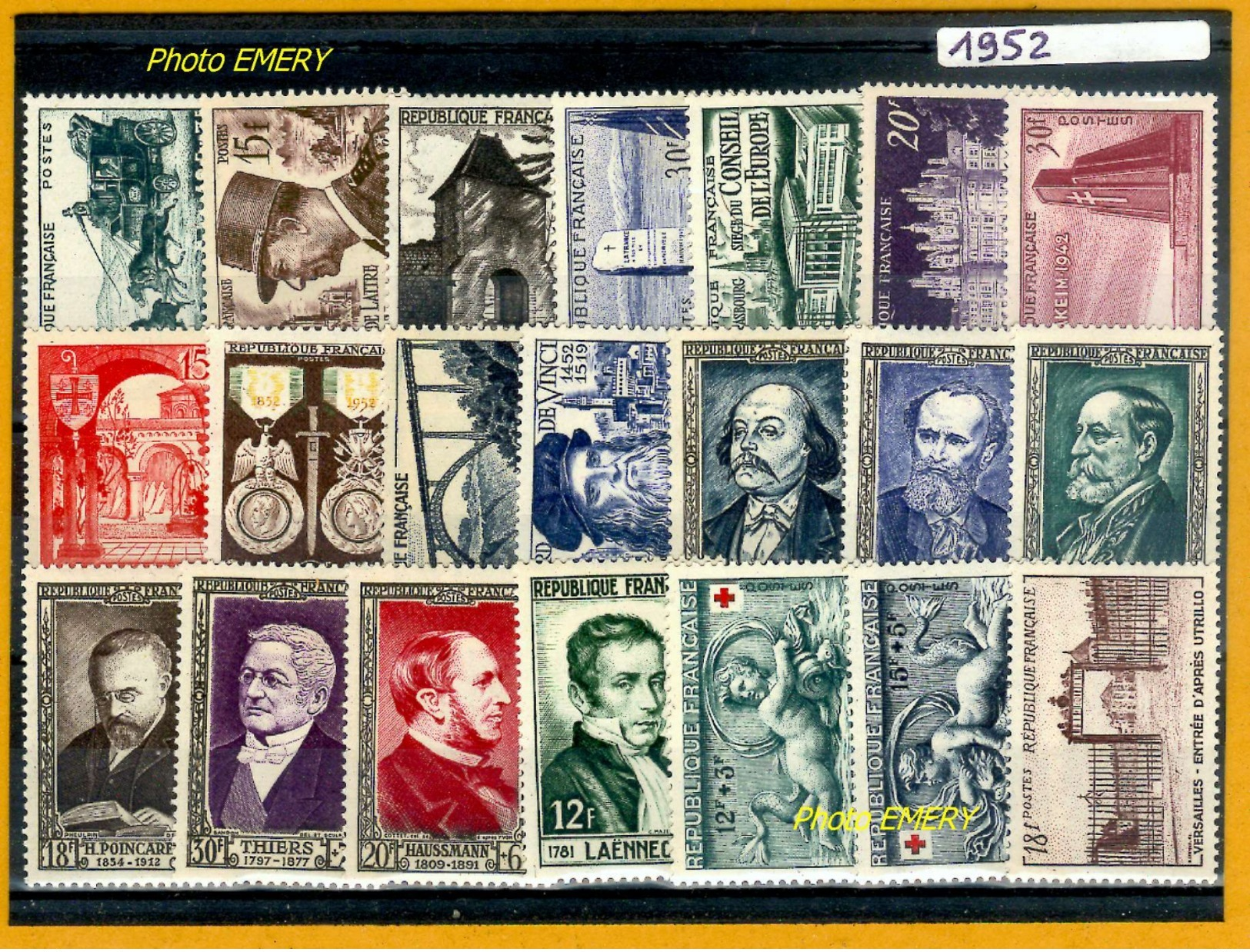 France **LUXE Année Complète 1952 P 919 à 939 (21v) - 1950-1959